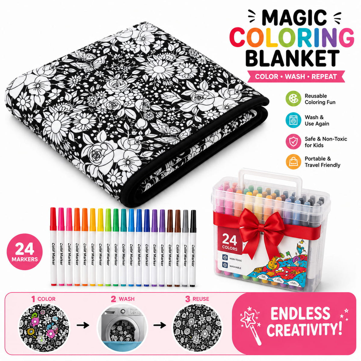 ColorNest™ Magic Coloring Blanket
